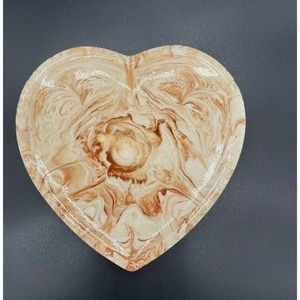 Vintage Sitka Alaska Ashtray Clay Handmade Heart Color Swirl Ceramitique Smoke